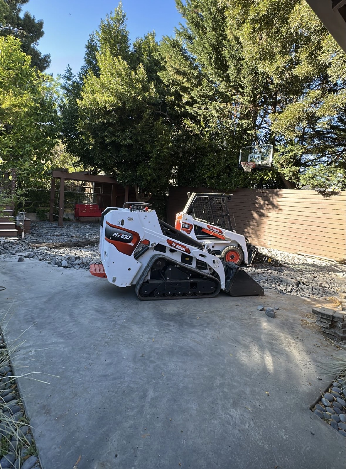 CHR concrete removal in progress with compact equipment